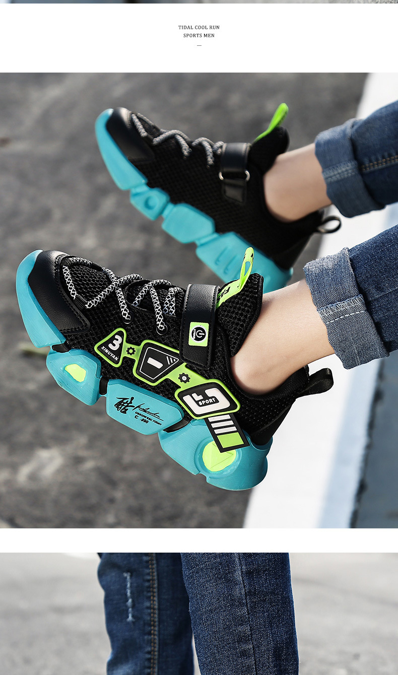 Spring And Autumn Children's Shoes Mesh Sneakers Korean Version Of Lightweight Shoes display picture 4