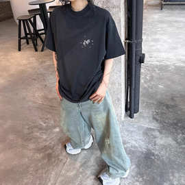 天花板版本现货高品质BL家新款钥匙徽章短袖T恤宽松版型男女同款T