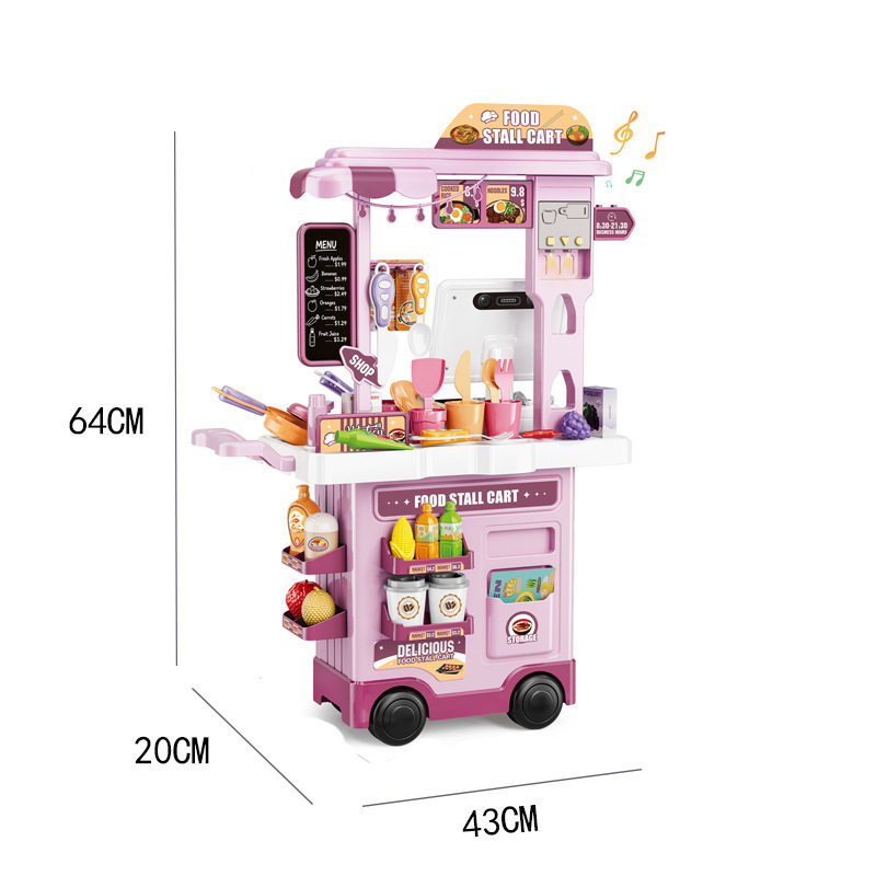 Comercio exterior infantil simulación de cocina comedor postre barbacoa supermercado mesa de compras herramientas médicas mascotas carritos caseros