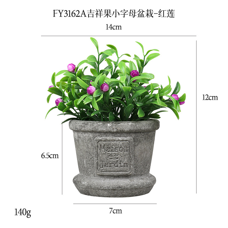 Más de 100 conjuntos de bonsáis artificiales de flores de plástico, plantas en maceta de pulpa de papel retro de gran venta transfronteriza, adornos de flores artificiales, macetas de flores falsas.