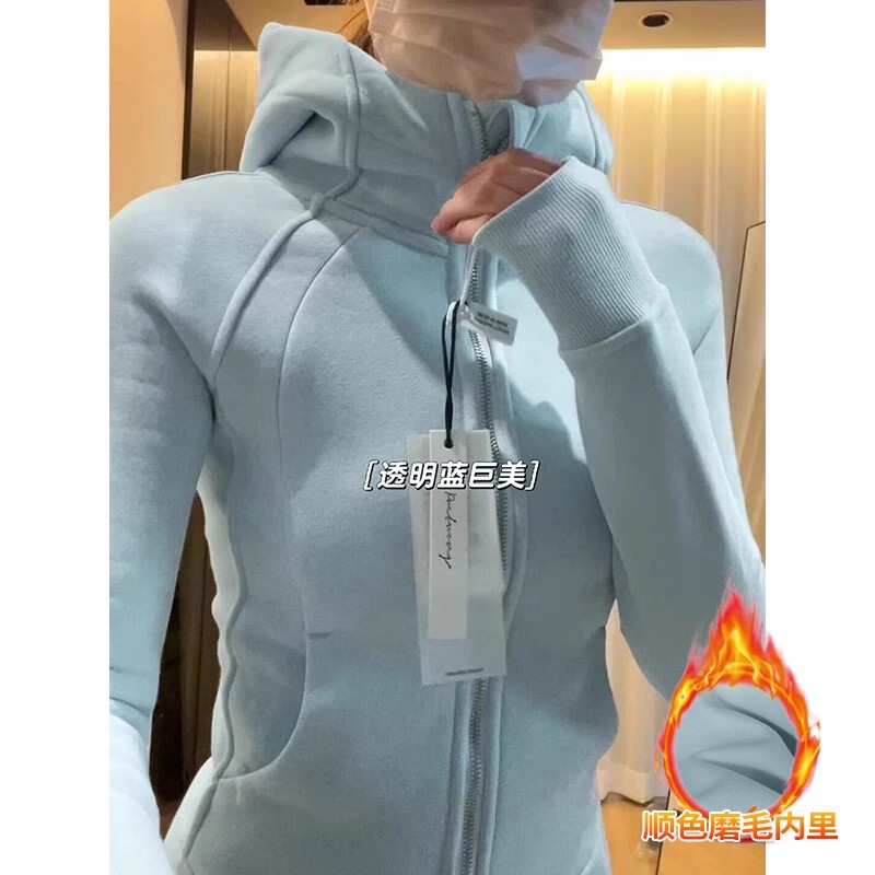 山东即墨卫衣上衣女暗黑色2025新款韩系百搭掐腰减龄秋季显瘦外套|undefined