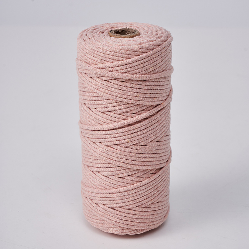 Cuerda de algodón con núcleo de 3mm, ropa de bricolaje, decoración de textiles para el hogar, cordón de algodón, cuerda tejida, tapicería de color, cuerda de algodón con corazón