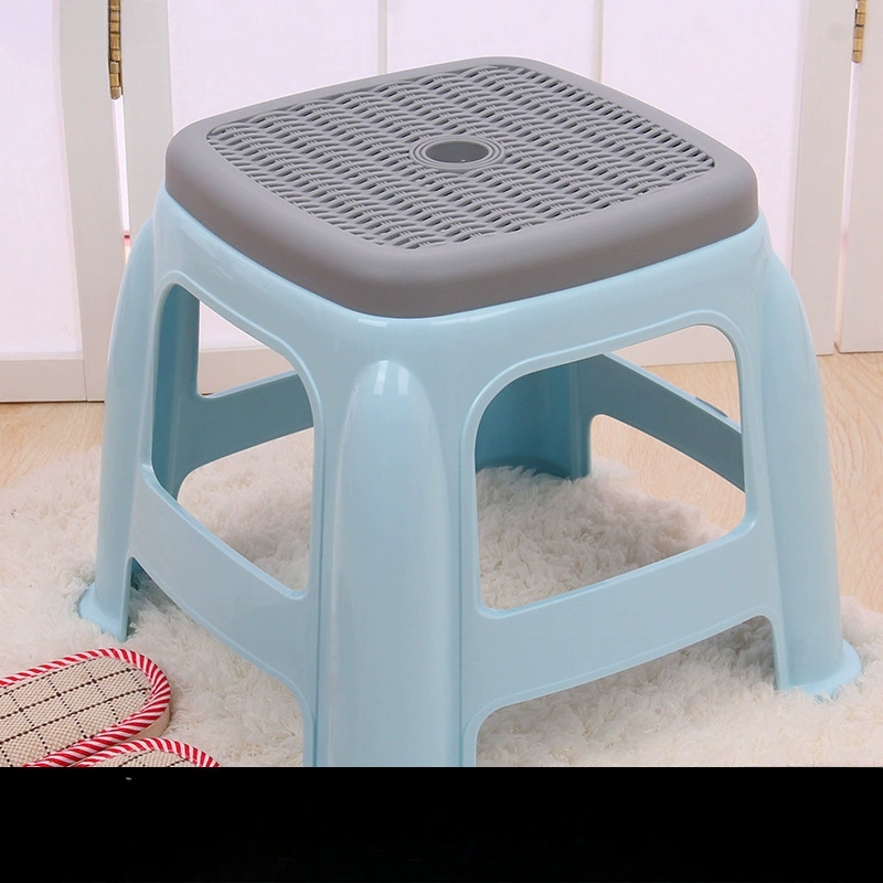 Утолщенный пластиковый табурет для домашнего использования, небольшой табурет, скамейка, табурет для переобувания, табурет для ванной комнаты, нескользящий низкий табурет, обеденный стол, детский стульчик, круглый.