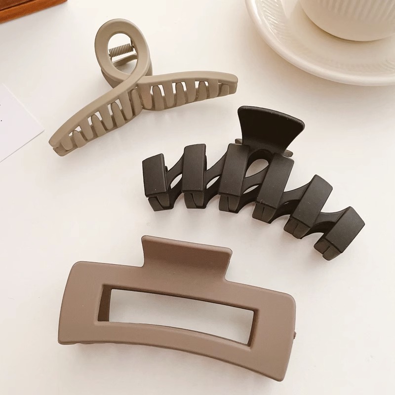 Horquilla de acrílico de las mujeres cuchara trasera updo clip de pelo grande celebridad de Internet elegante tiburón clip tocado simple horquilla