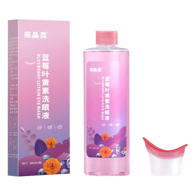 Источник производителей оптовой яркий кристалл Ling промывки глаз портативный промывки глаз одноразовые Черничный лютеин промывки глаз