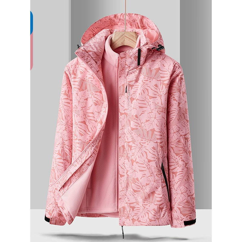 Jacketa de asalto 3 - en - 1 para hombres y mujeres, dos piezas desmontables a prueba de viento, impermeable y cálido, abrigo al aire libre para parejas de montaña image 1