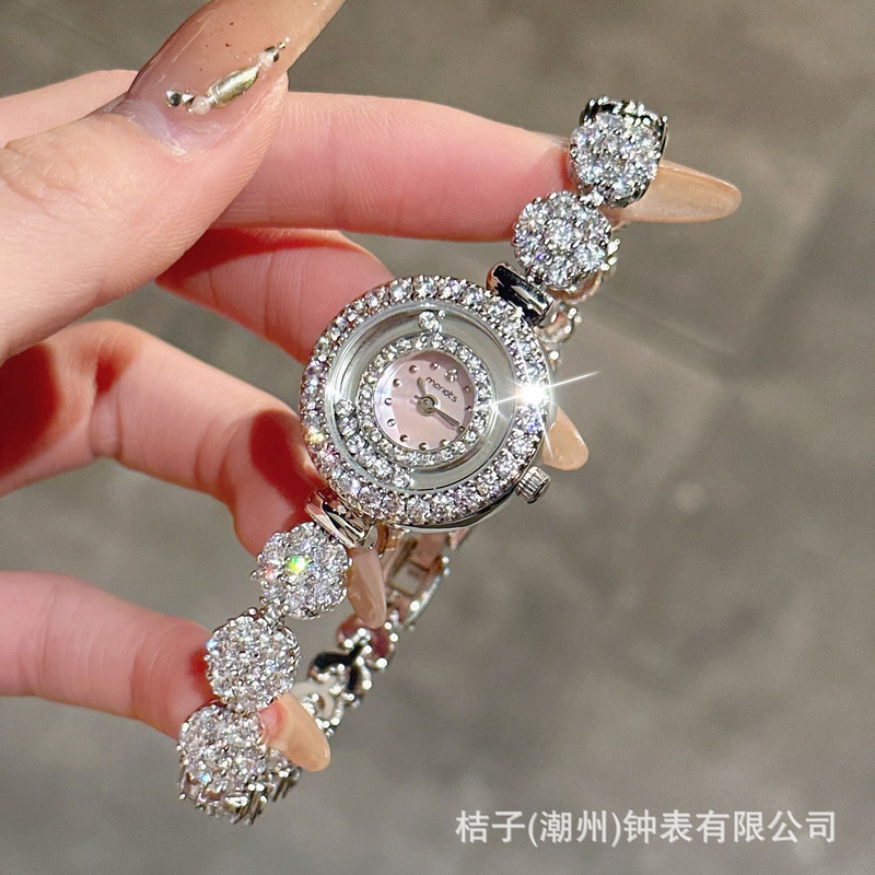 梅洛诗手表女轻奢小众女士女款手链表2025新款腕表时尚镶钻防水|undefined