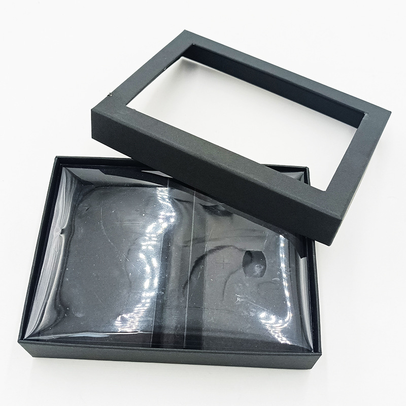 Corbata pajarita juego de 4 piezas caja de regalo caja de papel fabricante spot caja de corbata negra tapa cielo y tierra caja de embalaje dura