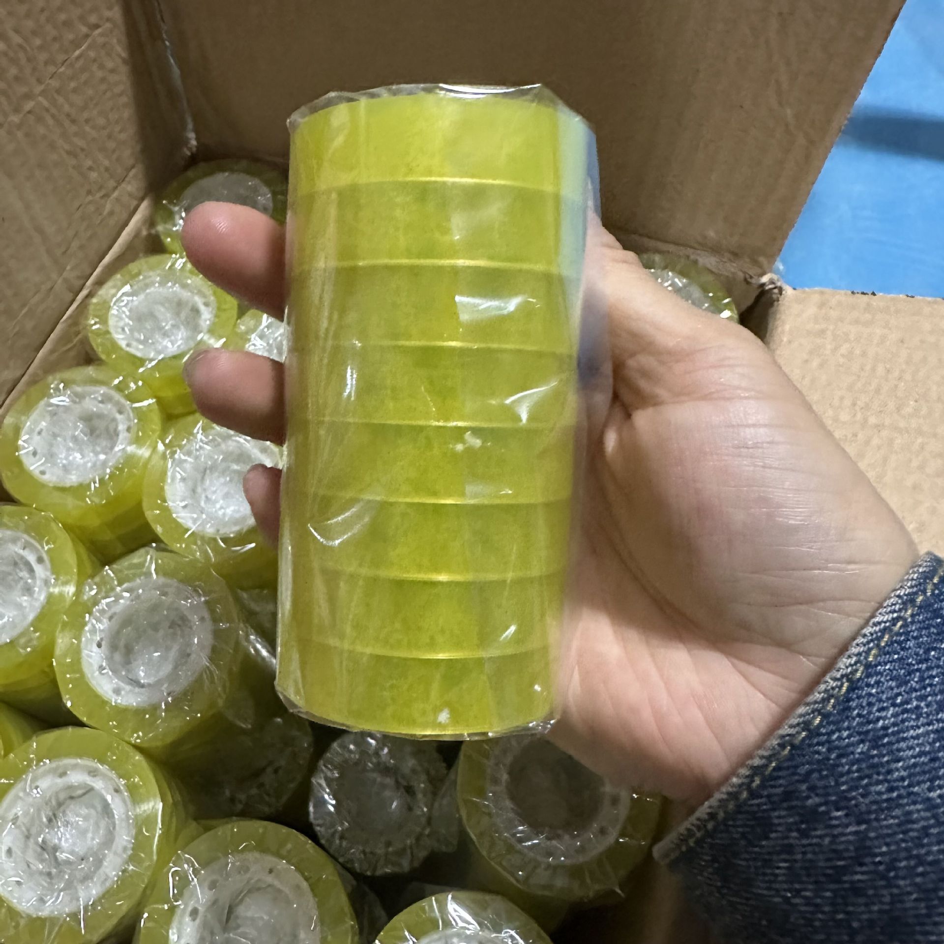 整箱透明胶带花艺包花小胶带粘带固定胶花束胶带花店材料学习用品