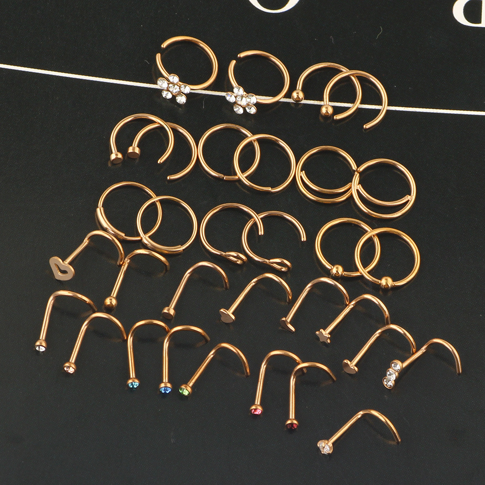 Pointed titanium steel lip stud product view