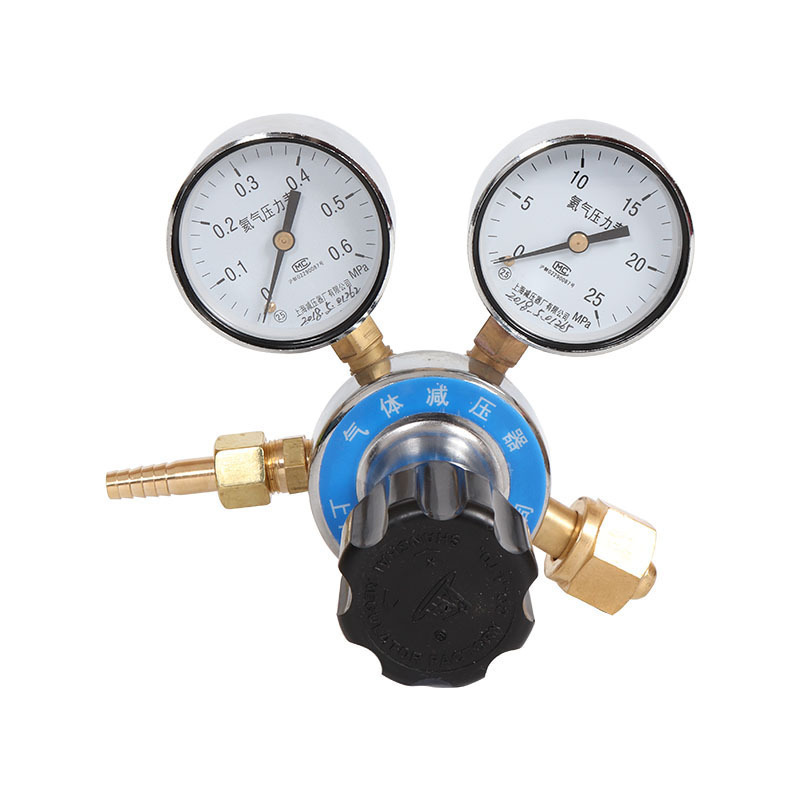 YQHE-4 0.6*25MPA氦气减压器 压力表钢瓶减压器 上海减压器厂