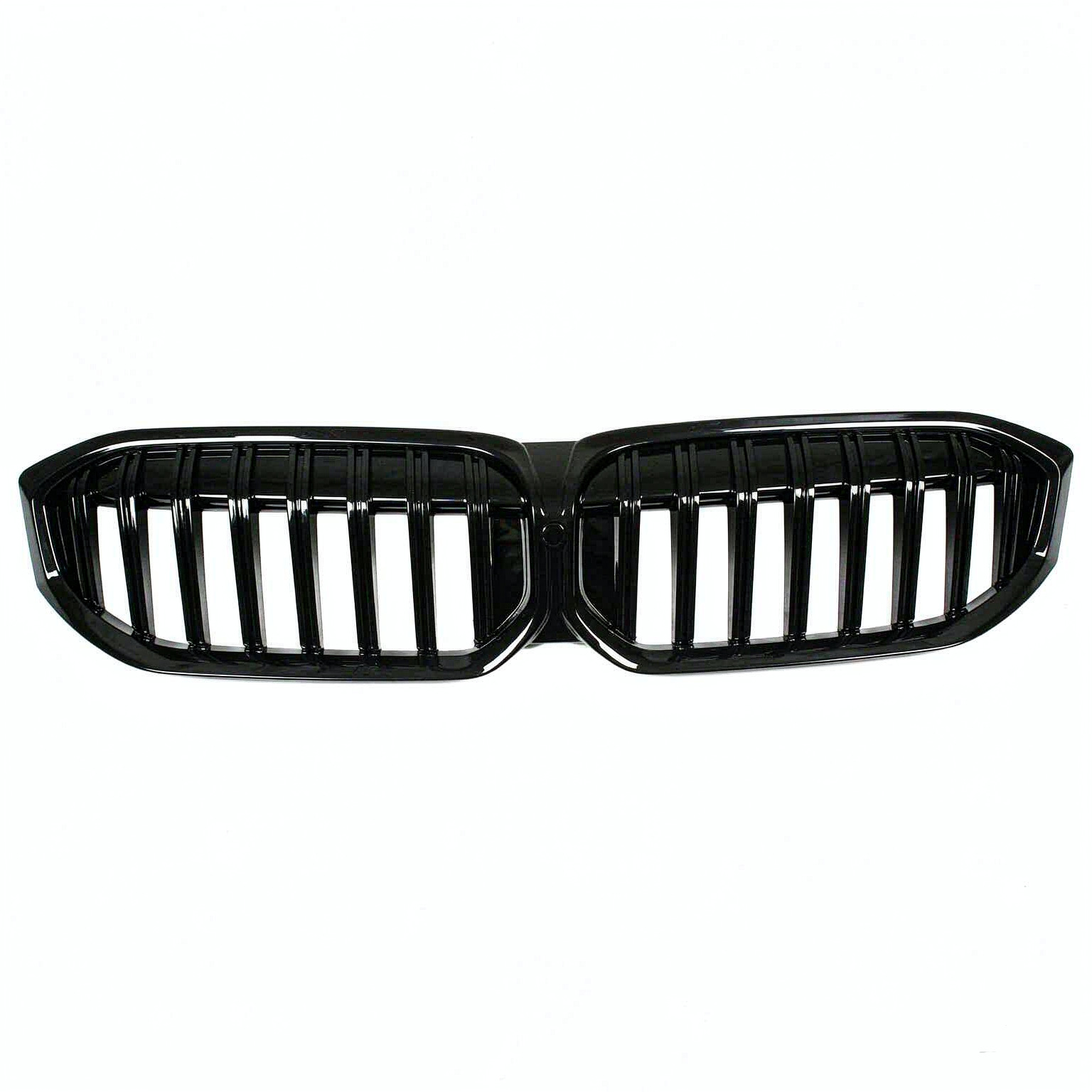 Suitable for BMW 3 Series LCI G20 G28 front bumper grille modification in bright black single-line design, 23-26 models
