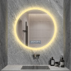 Bathroom mirror makeup intelligent mirror LED lamp lantern northern wall hanging round mirror hanging wall anti -fog circular toilet toilet