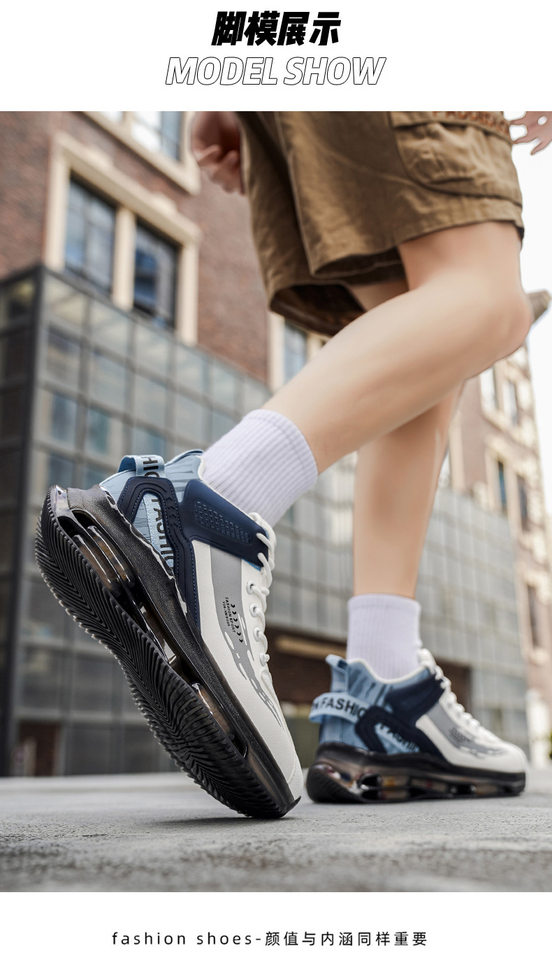 Giày chạy bộ nam đệm khí thoáng khí chống trượt giảm chấn kiểu dad shoes — 537 màu đen, 537 trắng xanh, 537 trắng đen chi tiết 9
