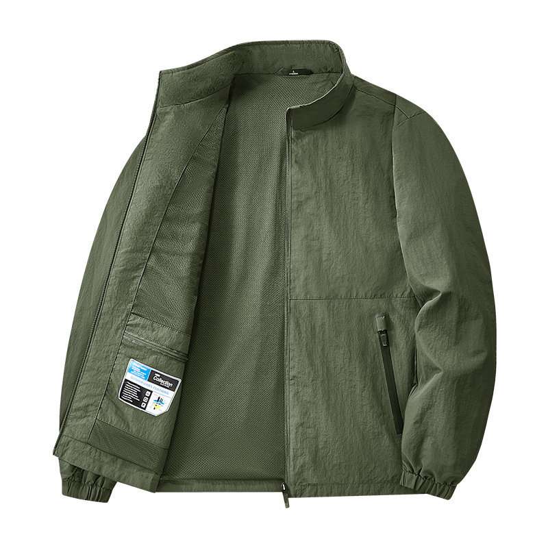 Tiktok Trending Spring and Autumn New Stand-Up Collar Jacket for Men, Loose Casual Men's Clothing, Plus-Size Trench Coat, Top, Outerwear for Men Tiktok Trending Spring and Autumn New Stand-Up Collar Jacket for Men, Loose Casual Men's Clothing, Plus-Size Trench Coat, Top, Outerwear for Men