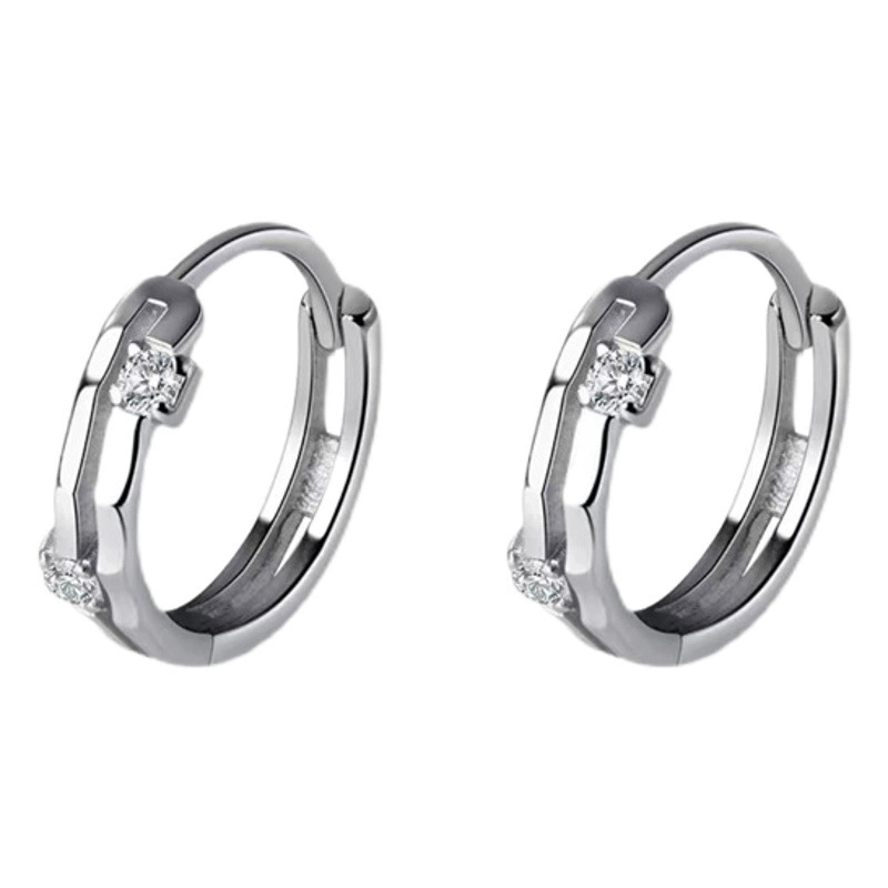 925 пробы серебро игла круг серьги кольцо женское ухо кость шпильки 2023 новые модные серьги-гвоздики нишевые серьги Летний сон Бесплатный пикап