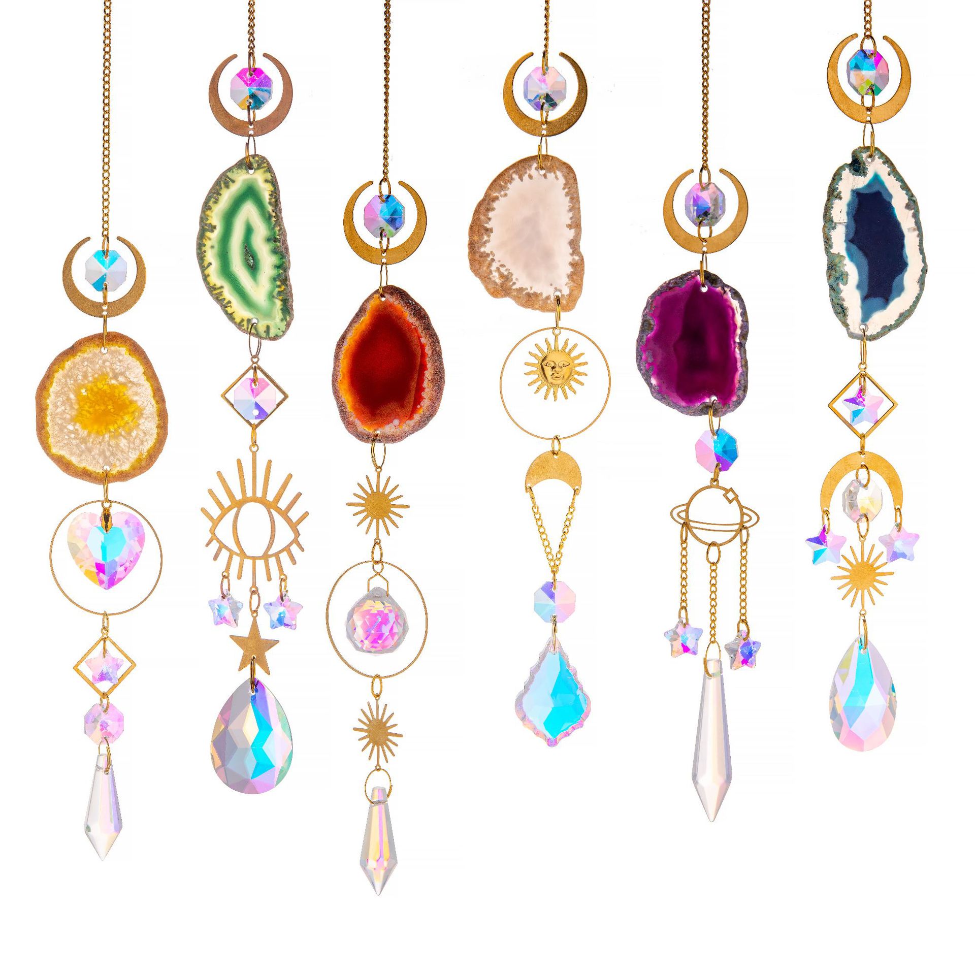 Fashion Crystal Rainbow Manufacturing Hanging Window Car Pendant display picture 1