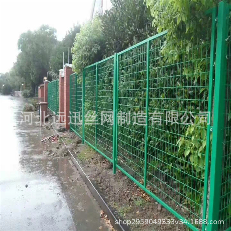 框架护栏网 高铁防护栏栅扁铁框网 铁轨沿线框架防护网道路隔离栅