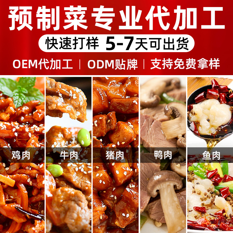 高端预制菜代加工料理包定制速食快餐外卖店冷冻半成品家常菜商用