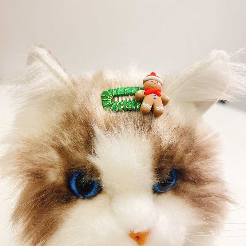 Christmas cartoon pet headdress cat dog hairpin Yorkshire pet clip broken hair clip hairpin_voghion.com