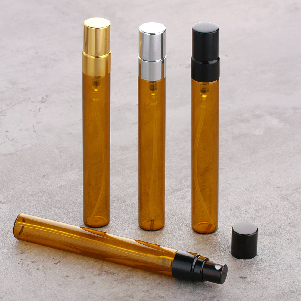 香水瓶厂家现货 10ml香水分装瓶茶色玻璃瓶喷雾瓶