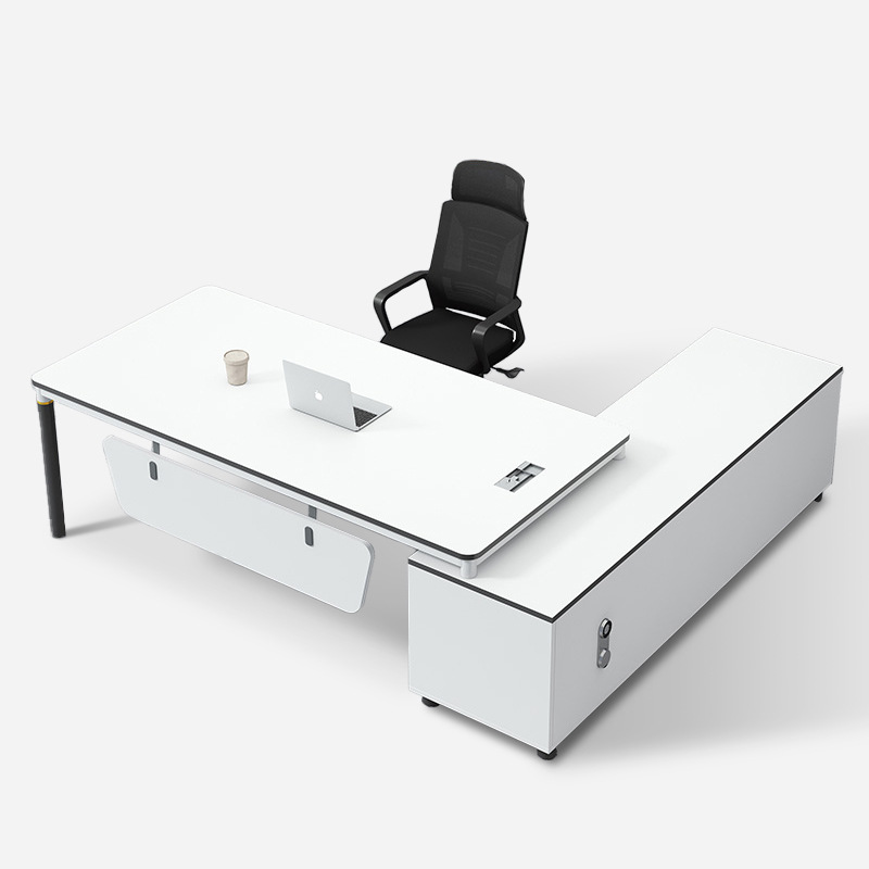 Mesa de oficina blanca mesa de finanzas simple muebles de oficina modernos mesas y sillas de oficina combinación gerente general mesa jefe