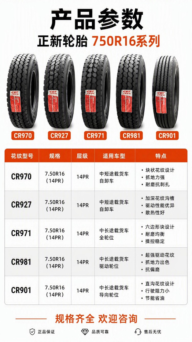 Chengxin all-steel wire tires 650R15, 700R16, 750R16, 825R16, truck vacuum tires, heavy-duty, wear-resistant, with warranty