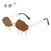 New styleless personality sunglasses Ms. Yun Duo Lightning accessories sunglasses Tide Douyin Funny sunglasses 5331