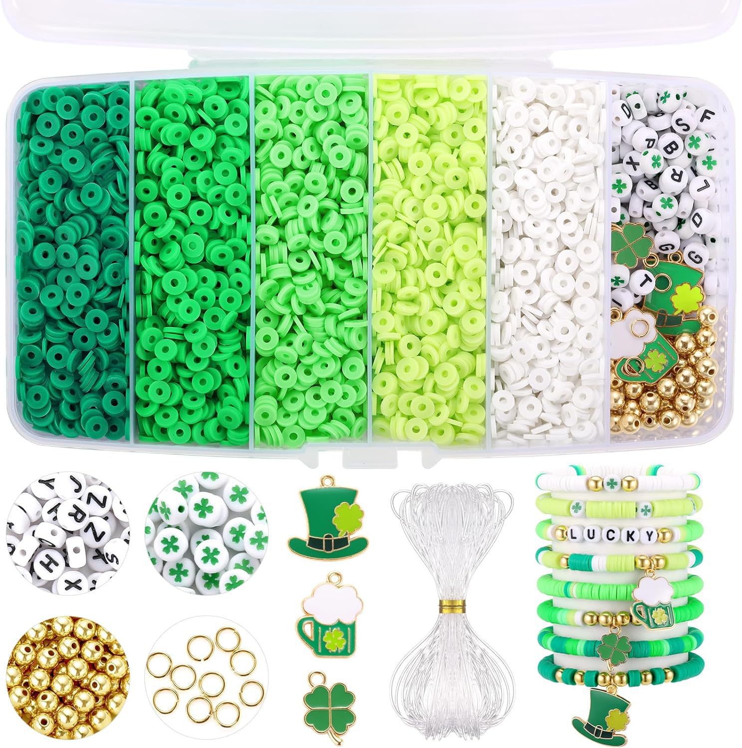 270g Weight Beads, Rope Jewelry Making Type DIY Jewelry Accessories Classification 1 Set Quantity Glass, soft clay Material Letter, Solid Color Pattern Spray Paint Design Casual, Simple Style Style 1 Set Glass Soft Clay Letter Solid Color DIY Jewelry Accessories Beads Rope 8
