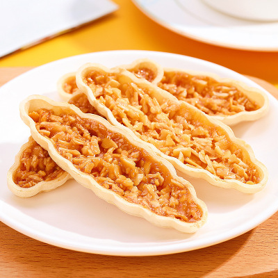 网红小叶酥坚果脆饼干花生酥日式零食品充饥夜宵健康面包早餐整箱|ms