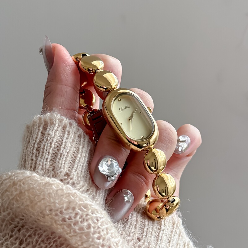 Scottie 9731B Gaudí Gold High-End Fashion Women's Watch Light Luxury Oval-Shaped Ladies' Watch Wholesale Scottie 9731B Gaudí Gold High-End Fashion Women's Watch Light Luxury Oval-Shaped Ladies' Watch Wholesale