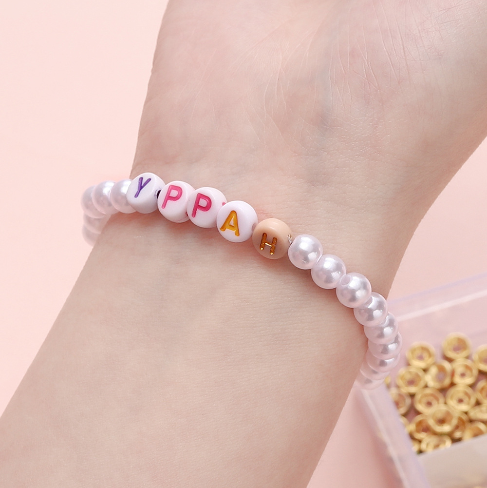 155g Weight Beads Jewelry Making Type DIY Ornament Accessories Classification 1 Set Quantity Acrylic Material Letter Pattern All Seasons Season Simple Style Style 1 Set Acrylic Letter DIY Ornament Accessories Beads 6