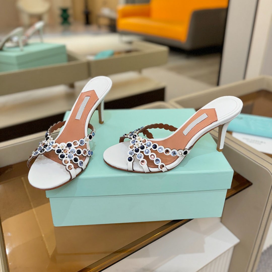 Sexy high heels with rhinestones stiletto heels