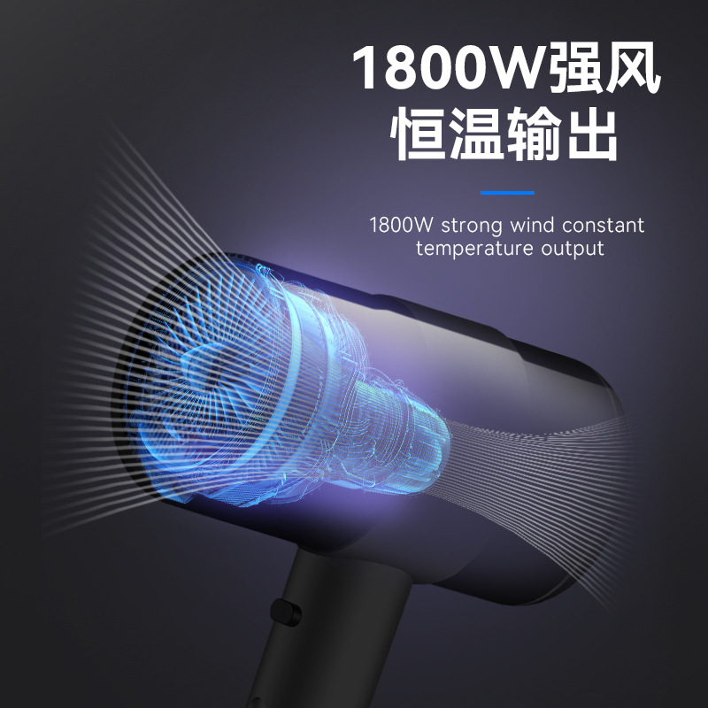 Secador de pelo Kemei con gran potencia de viento, modelo transfronterizo KM-8016, secador de pelo con iones negativos y temperatura constante, secador de pelo eléctrico silencioso de alta potencia. image 5