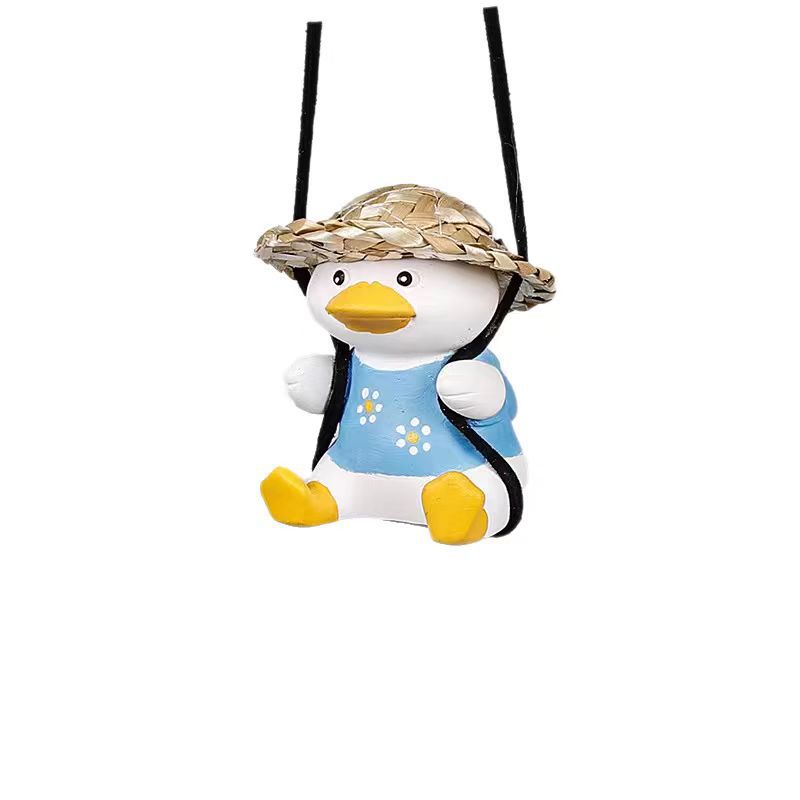 Cross-Border Wholesale Car Hanging Ornaments Swing Duck Car Rearview Mirror Car Interior Decoration Car Hanging Decorations Car Accessories