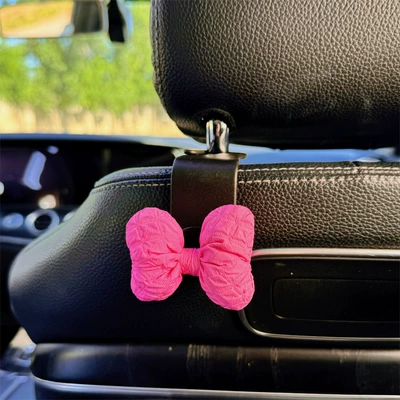 Box Paper Bag 2025 New — Car tissue box/set - pink-bow-chair-back-hook-single
