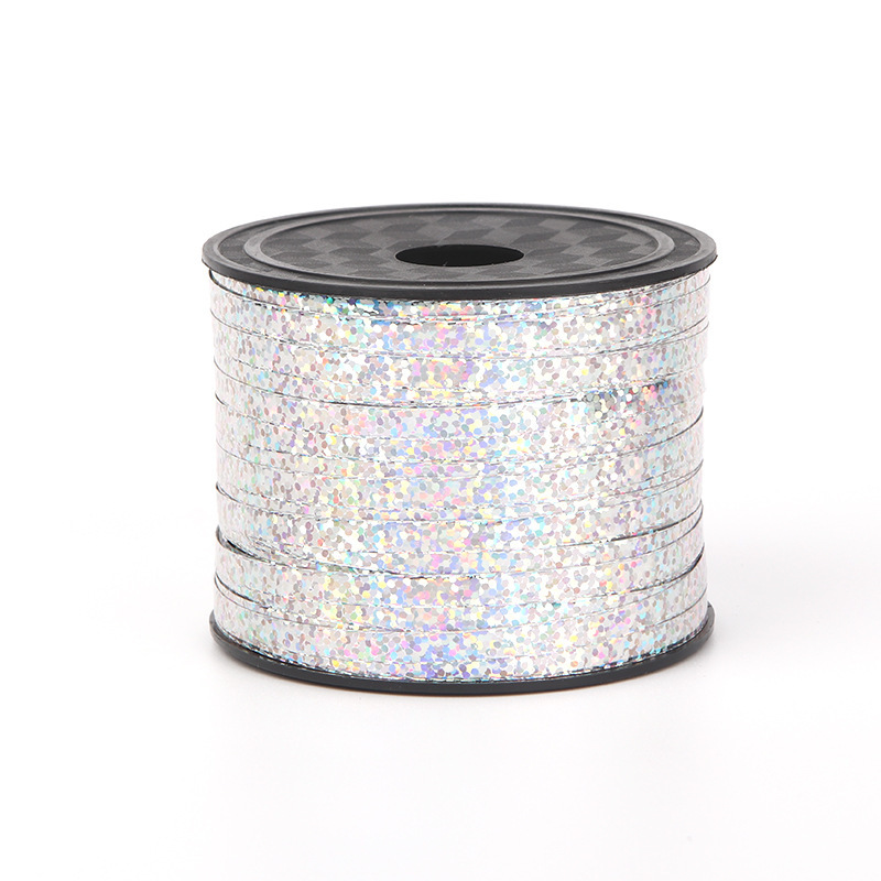 Ventas Directas de la fábrica 5mm * 100 yardas de cinta láser atmósfera decorativa cinta globo boda cinta de diseño al por mayor
