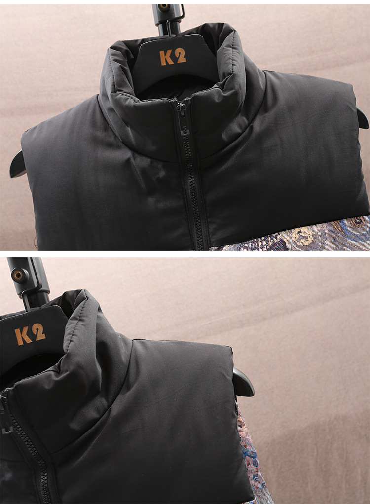 Ανδρικά Ρούχα Μοντέρνο φθινόπωρο και χειμώνα μεταξωτό βαμβακερό γιλέκο για άνδρες Κορεάτικο στυλ με λεπτό γιακά σε προσφορά, βαμβακερό γιλέκο, γιλέκο για άνδρες_voghion.com