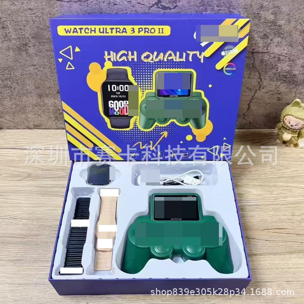 Cross-Border New Watch Ultra3 Pro Smart Watch Game Console Set Bluetooth Call Sports Watch Factory