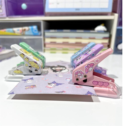 Mini Culomi hole punch single hole ring hole punching loose-leaf notebook book binding cinnamon dog pencil bag punching machine