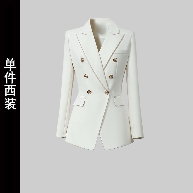 2025高级感女西装套装春秋新款显瘦气质通勤设计感收腰西服两件套|undefined