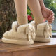 New Bow Cotton Slippers Women's Autumn and Winter Indoor Household Moon Shoes Thick Sole Non-slip fleece-lined Warm Bag Heel Cotton Shoes