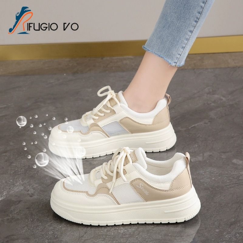 Pequeños zapatos blancos para mujeres 2024 nuevos zapatos de verano de malla ventilada hueca delgada zapatos de malla de suela suave zapatos de skate
