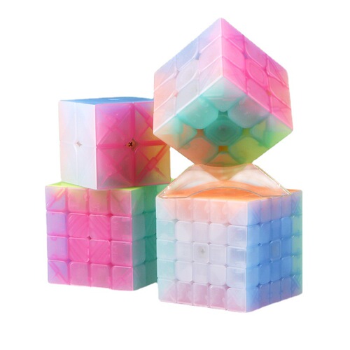 Qiyi jelly color Rubik's Cube third-order, fourth- and fifth-order pyramid Maple Leaf Rubik's Cube cross-border competition children's educational toy