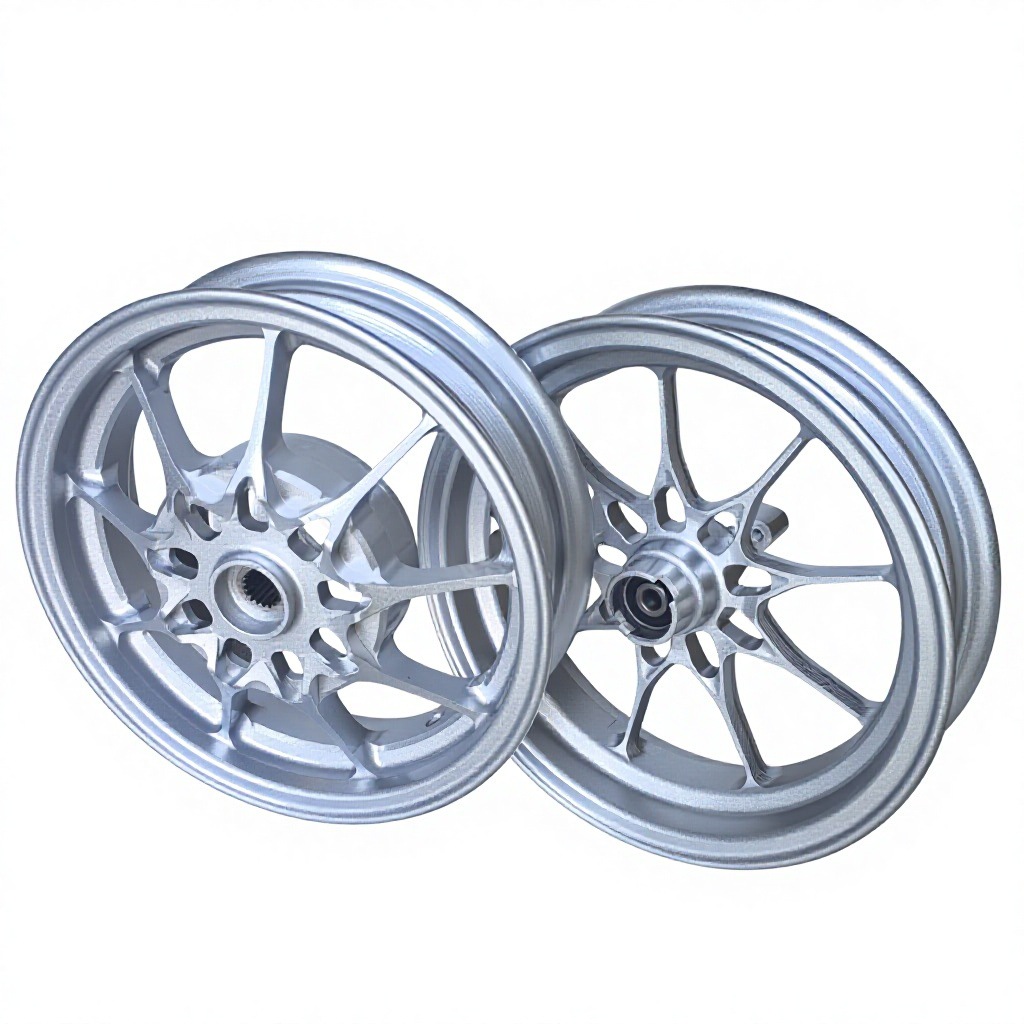 10inch Motorcycle Wheel Hub Suitable for Yamaha 100Cc Fuxi Kuki Ghost Fire Jog90 Scooter Aluminum Wheel Aluminum Material