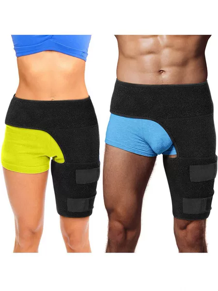 Cross-border sports leg support, unisex fitness hip and thigh protector, prevents muscle strains, running gear, protects the groin and buttocks
