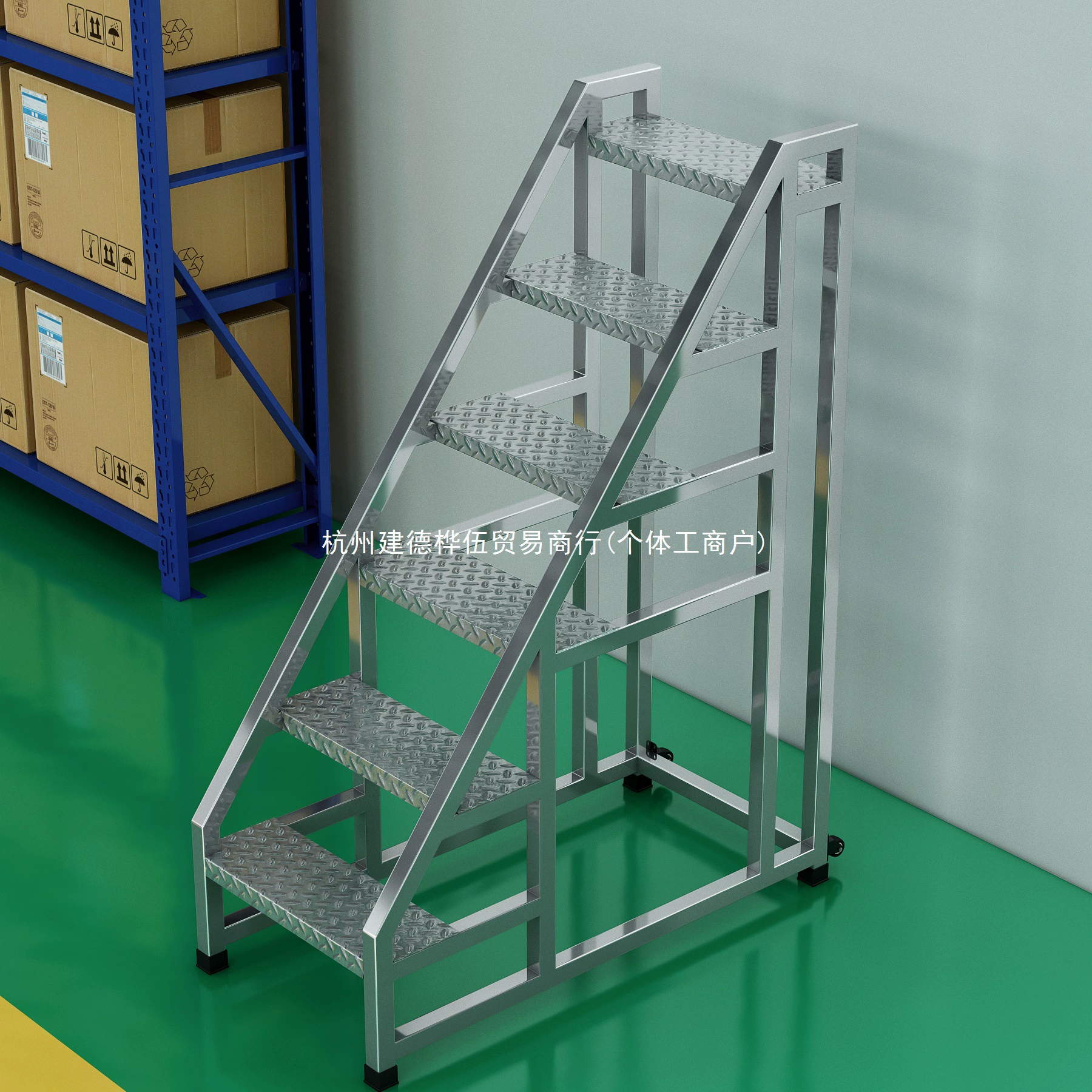 Industrial climbing ladder mobile freight elevator warehouse supermarket climbing steps pedal step step freight elevator footstep step step step