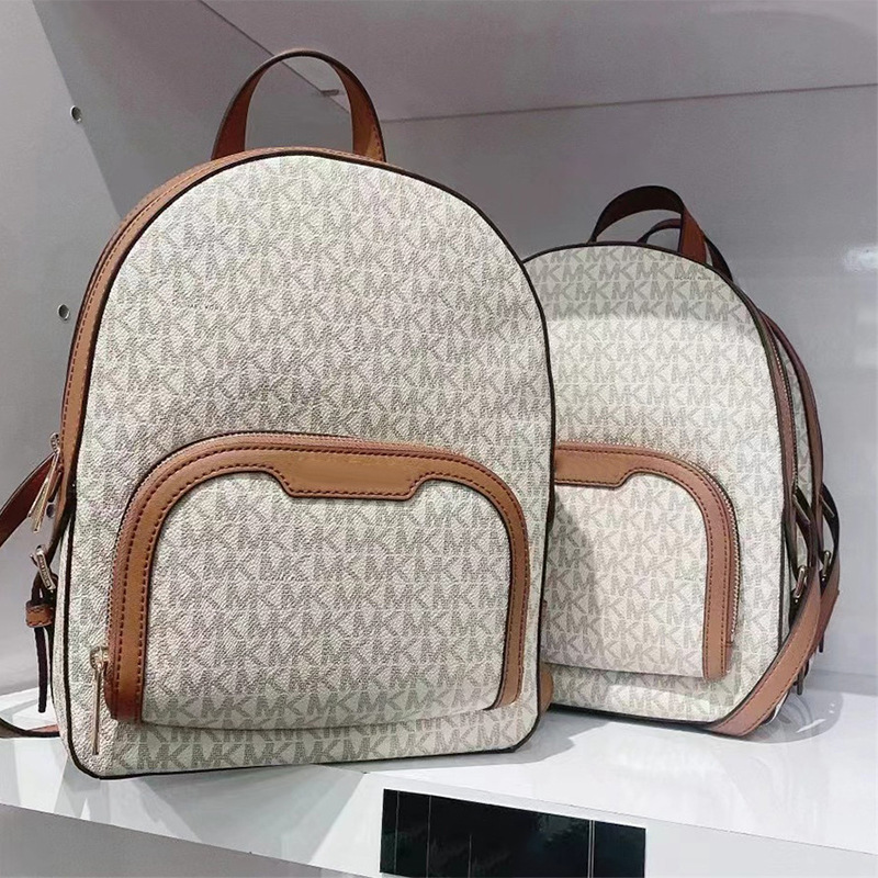 2025 Bag Women's Mk Backpack Big-Name Backpack School Bag High-End Women's Bag Zipper Printed Travel Bag Student 2025 Bag Women's Mk Backpack Big-Name Backpack School Bag High-End Women's Bag Zipper Printed Travel Bag Student