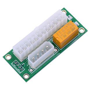 24pin Power Sync Boot Board Dual PSU Adapter ATX 24Pin to 4Pin SATA