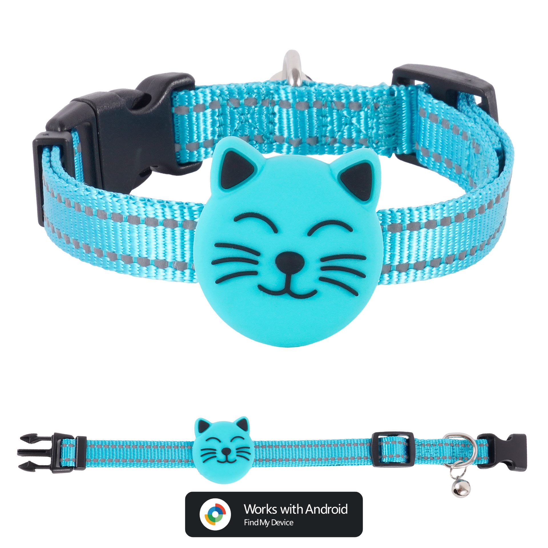 F22 Google locator + collar blue
